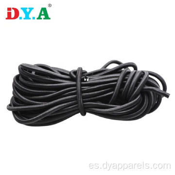 Cable elástico de látex elástico negro redondo